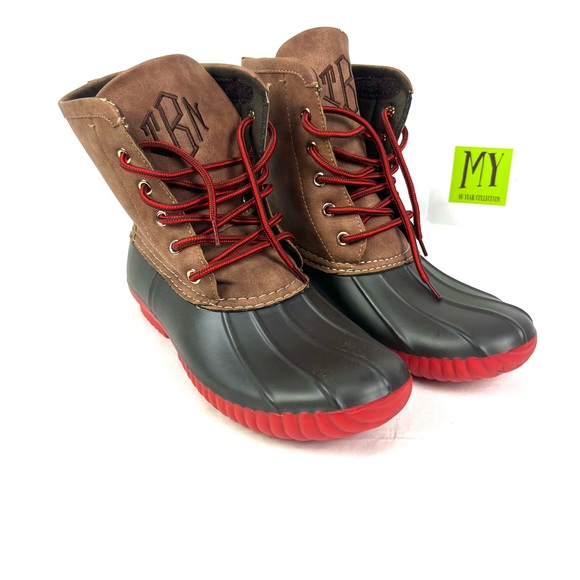 MarleyLilly Lace Up Duck Boots Size 9 - Picture 1 of 10
